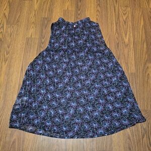 GemO Womens Sleeveless Tank Top Blouse Size 38 M Purple Floral Summer Layering